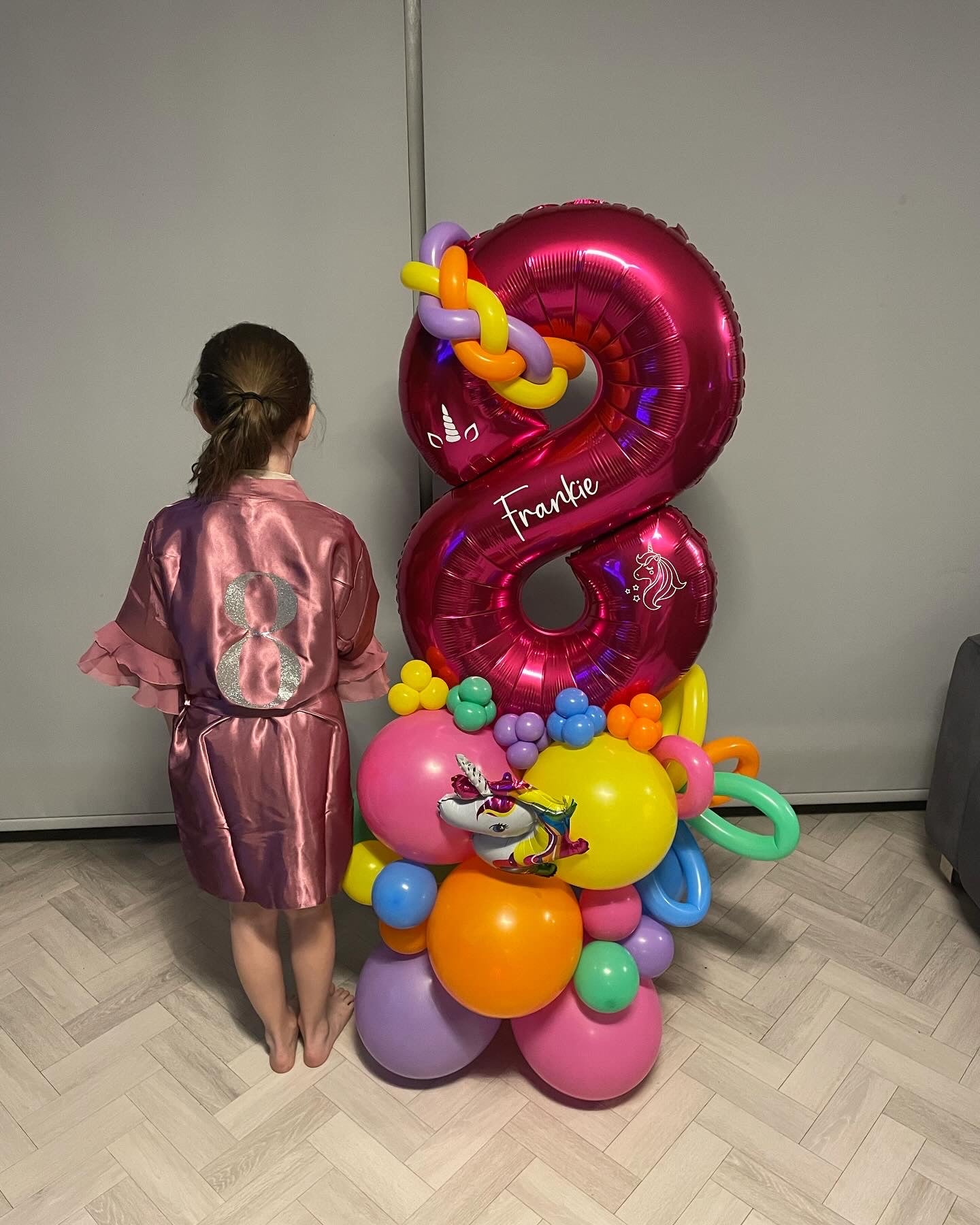 Birthday satin dressing gown