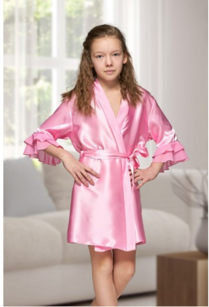 Birthday satin dressing gown