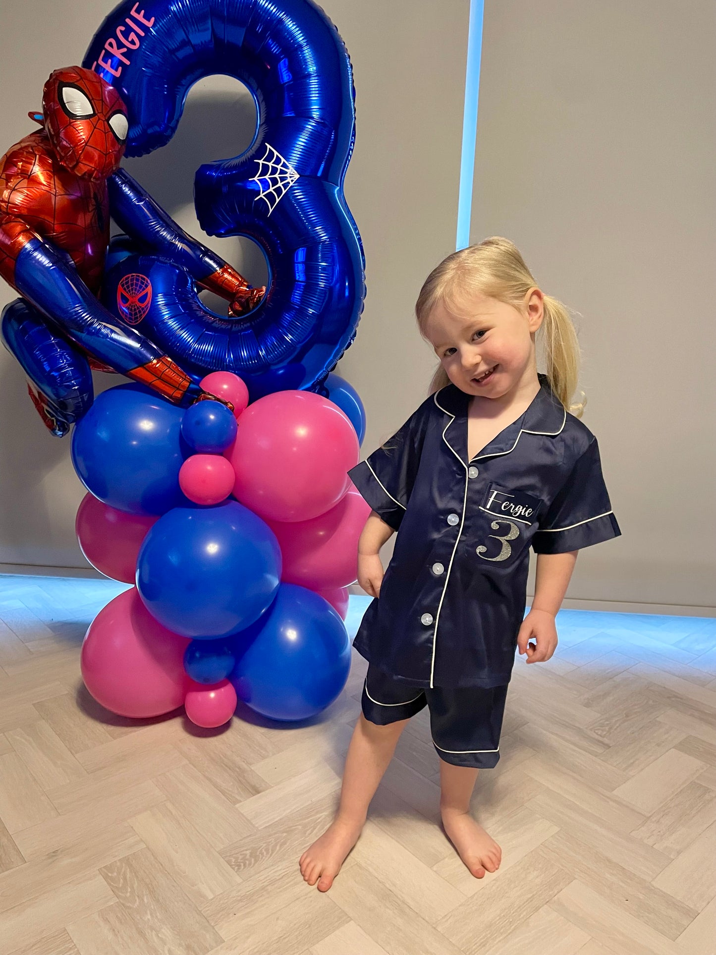 Perosnalised Girls Satin Pyjamas