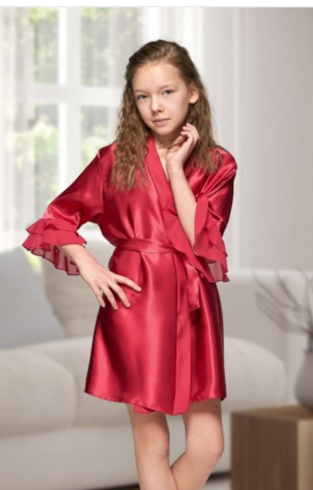 Birthday satin dressing gown