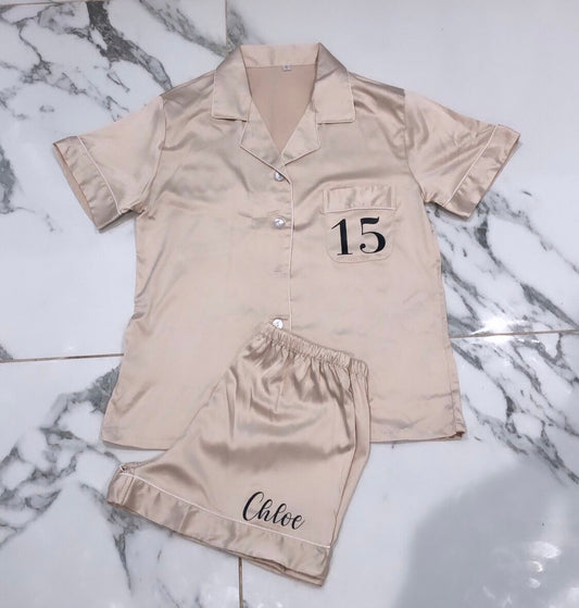Women's Personalised Birthday Pyjamas 21 16 18 30 40 50