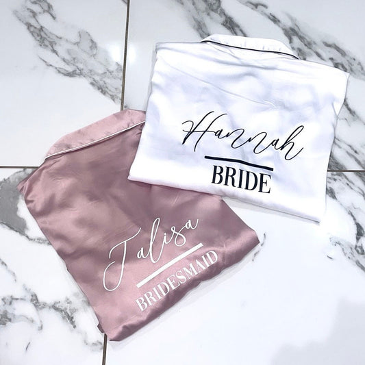 Women's Personalised Bridal bridesmaids pyjama sets