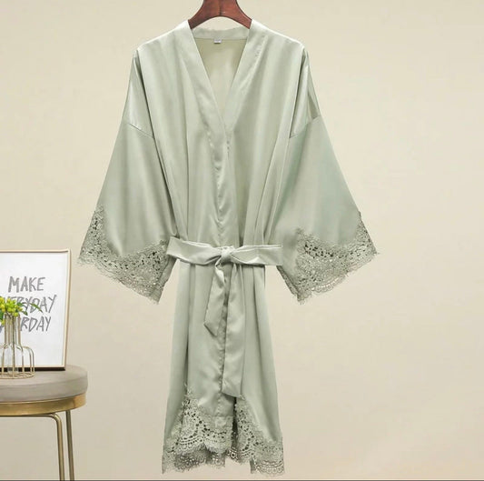 Women's Personalised Bridal bridesmaids satin robes gowns