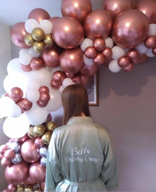Women's Personalised robe birthday Bridal bridesmaids satin robes gowns